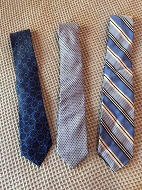 Nordstrom Blue Patterned Neckties Trio